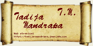 Tadija Mandrapa vizit kartica